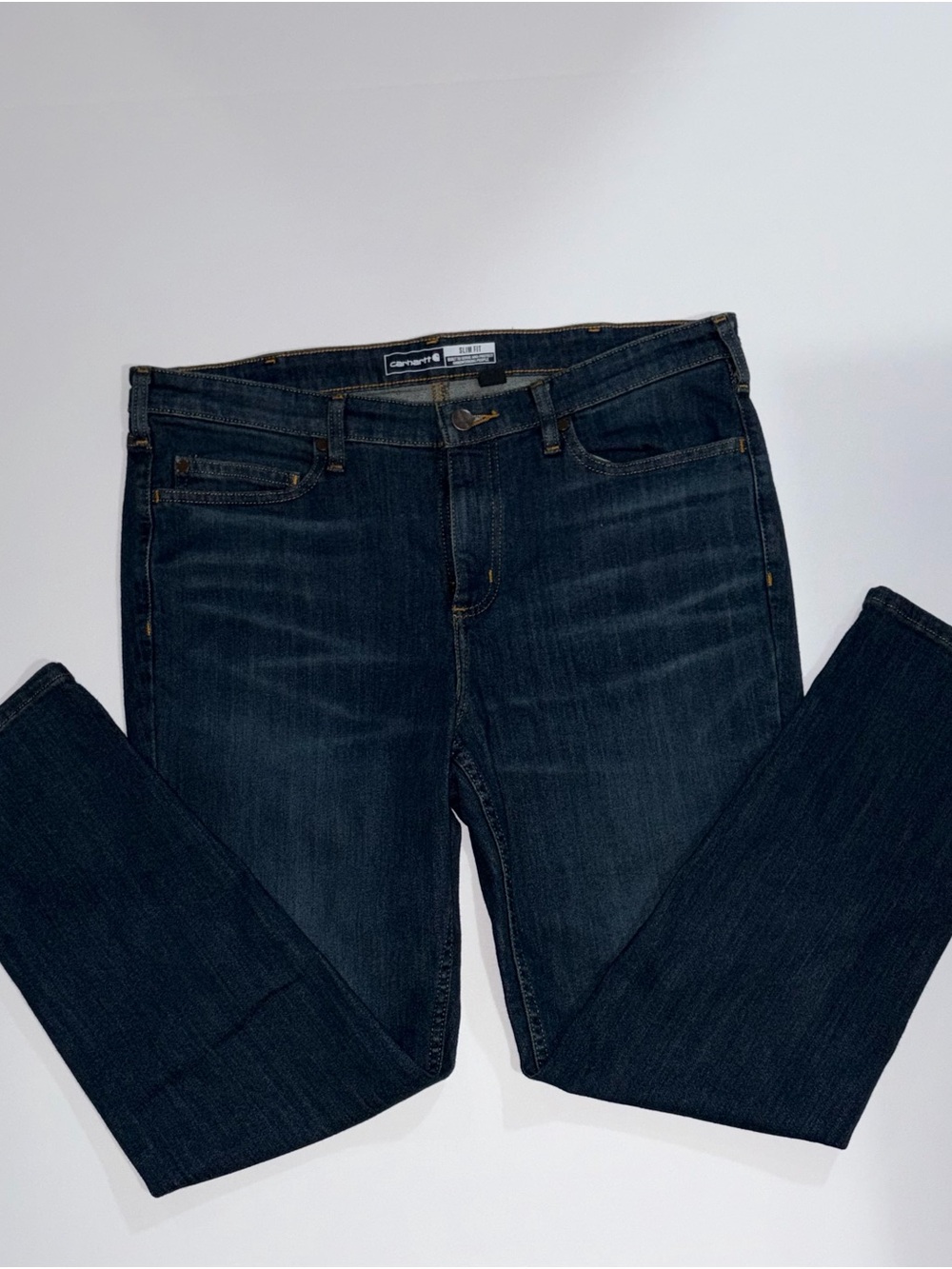 Carhartt Women's Slim Fit Dark Blue Straight Leg Jeans